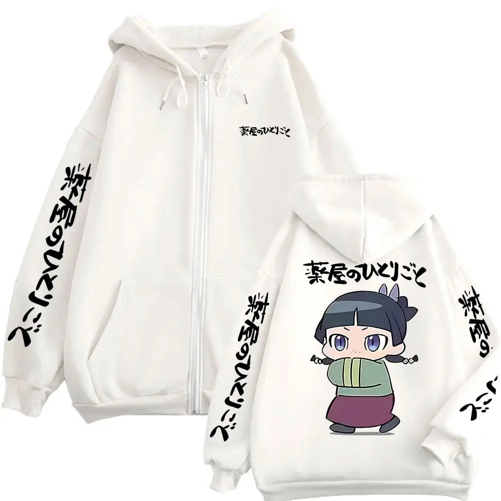 The Apothecary Diaries Maomao Graphic Zip Up Hoodie Unisex Oversized Harajuku Jacket 2
