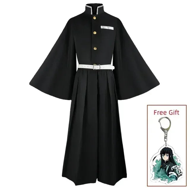 Anime Demon Slayer Muichiro Tokito Cosplay Costume – Uniform & Wig Set 8