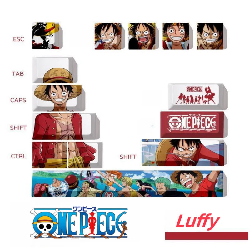One Piece Keycaps – Luffy & Zoro Custom Mechanical Keyboard Caps