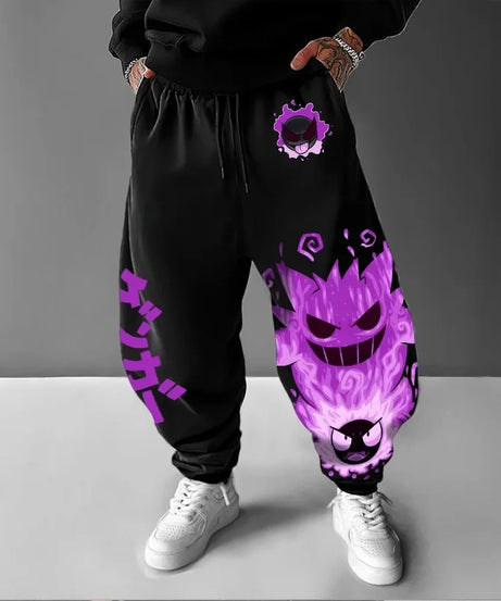Pokémon Anime Peripheral Joint Sweatpants Summer/Autumn New Large Casual Street American Hip Hop Daily Loose Cotton Pants