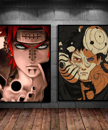 Pain & Obito Uchiha Naruto Wall Art – Premium Anime Canvas Poster Decor