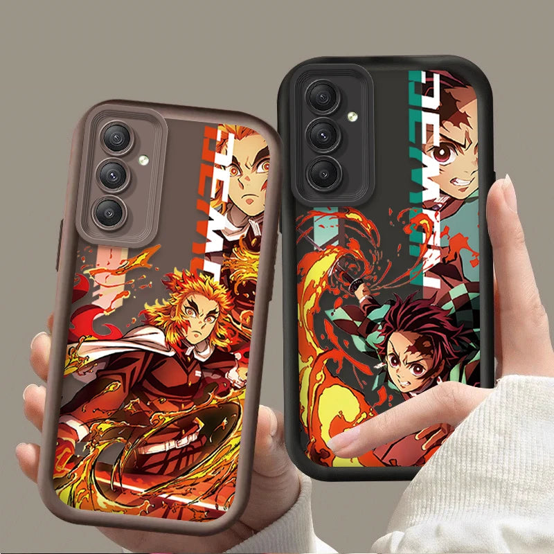 Anime Demon Slayer Phone Case For Samsung Galaxy A14 A15 S21 S22 S23 S24 FE Plus Ultra A25 A35 A52 A53 A54 A55 5G Cover