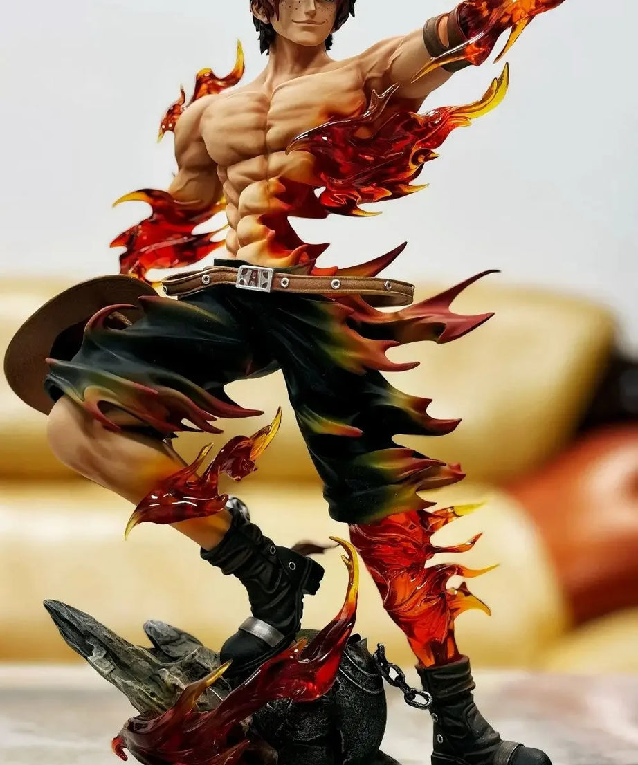 26cm One Piece Ace Anime Figure Portgas·D· Ace Action Figurine Pvc Model Statue Collection Decoration Toys Gift Ornaments