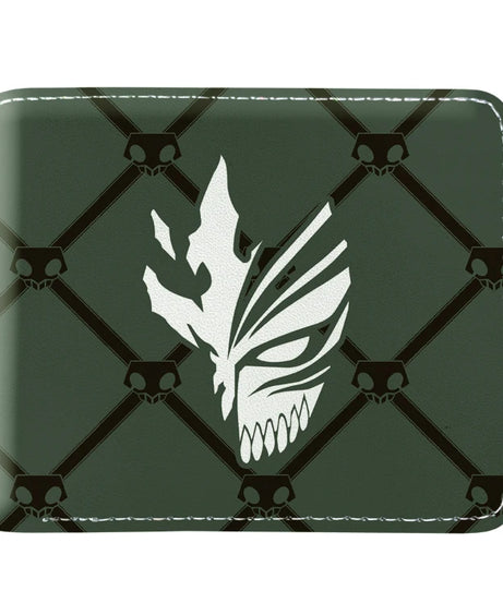Anime Bleach Men's Short Button Wallets PU Leather Folding Purse