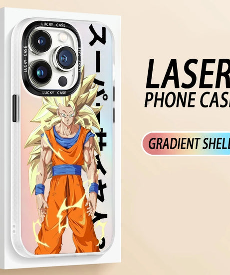 Goku & Gohan Laser Gradient Case – Dragon Ball iPhone 7–15 Pro Max