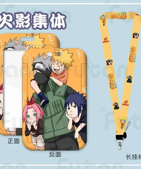 Naruto Kakashi Card Holder Men and Women ID Card Holder Purse Credit CardHolder Business Card Set KeyChain Passport Holder