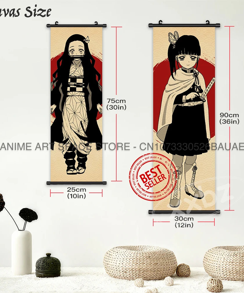 Demon Slayer Zenitsu Wall Scroll Canvas Poster