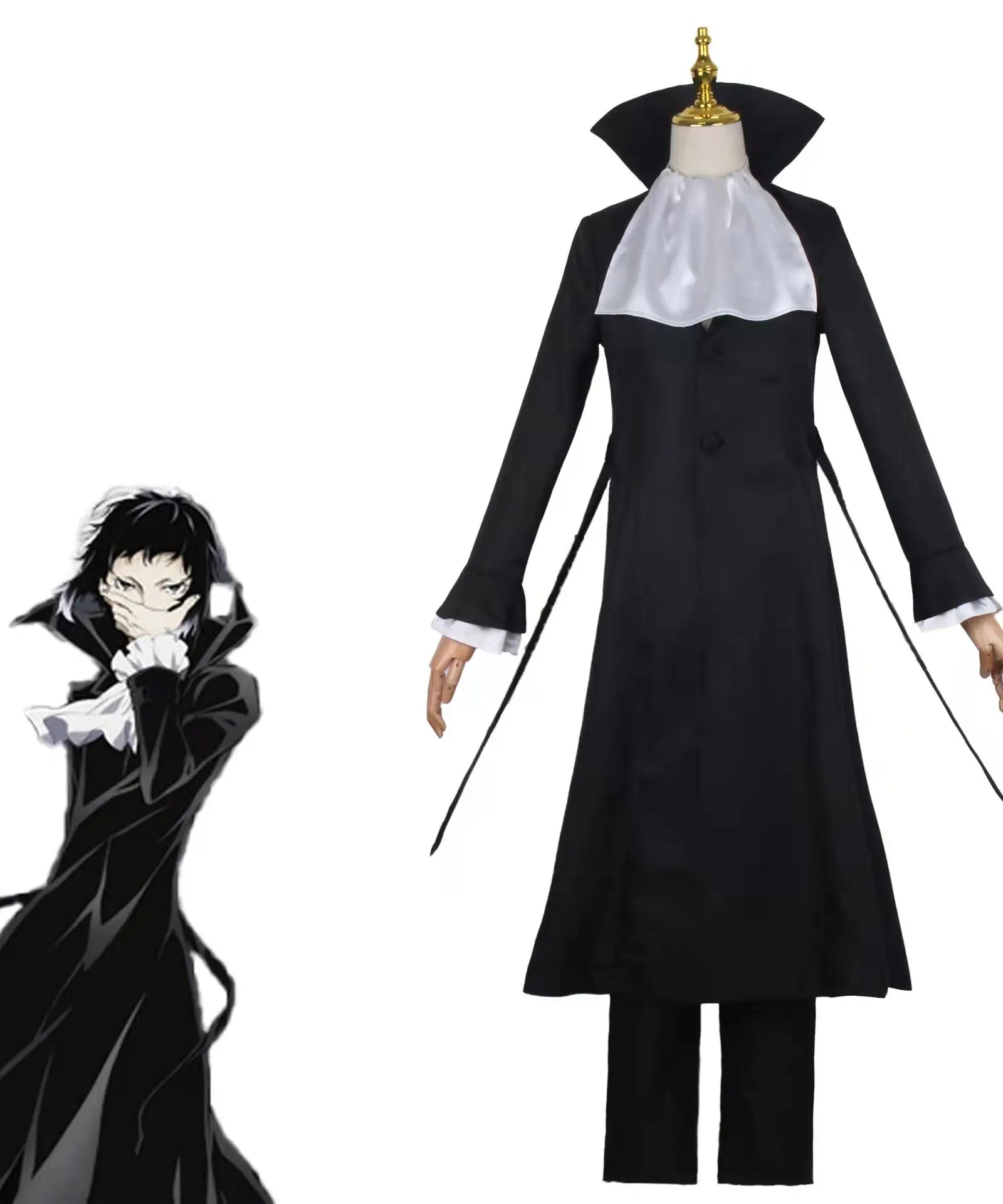 Costume de Cosplay de l'Anime Bungo Stray Dogs Akutagawa Ryunosuke, Uniforme Noir Everak, Vêtements d'Halloween et de ixde Noël