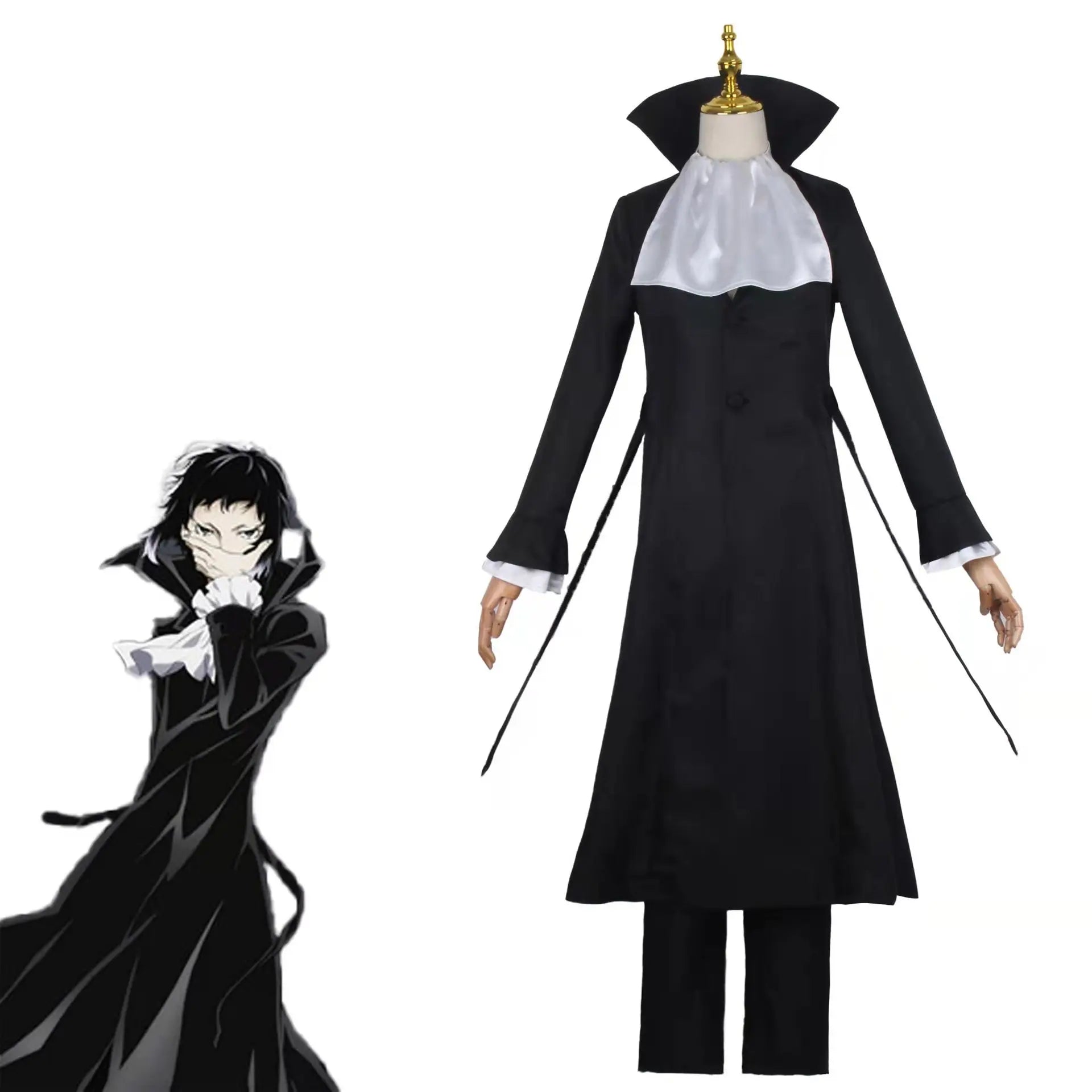 Costume de Cosplay de l'Anime Bungo Stray Dogs Akutagawa Ryunosuke, Uniforme Noir Everak, Vêtements d'Halloween et de ixde Noël