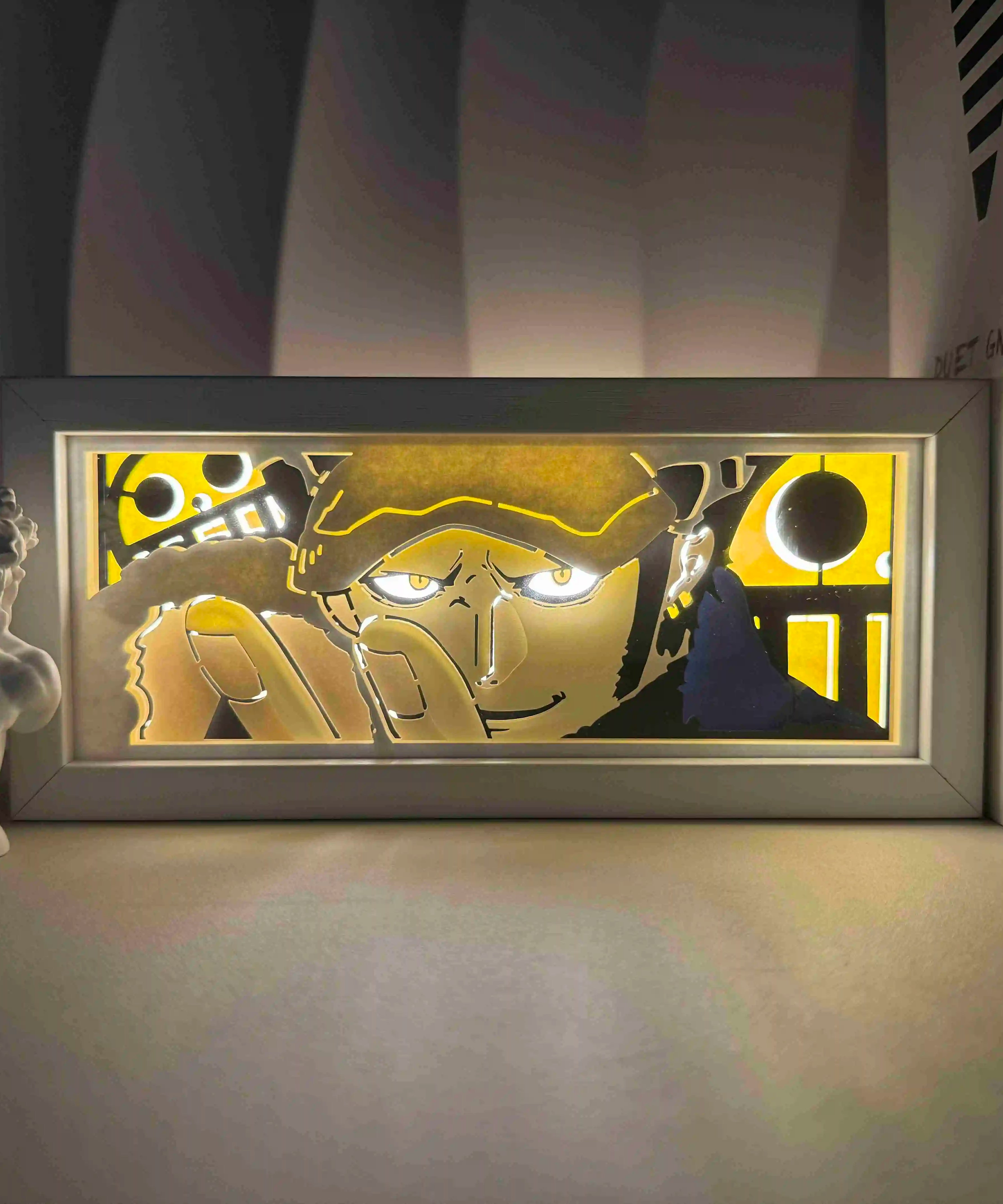 Anime  series paper-cut light room bedroom night light atmosphere light remote control colorful light box