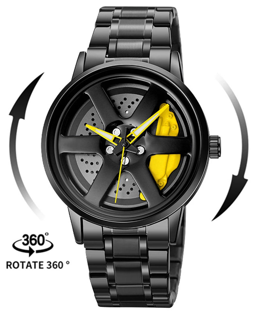 Naruto Anime - Sharingan Rotary Dial Watch – 3D Anime Quartz Waterproof Men’s Luxury Watch