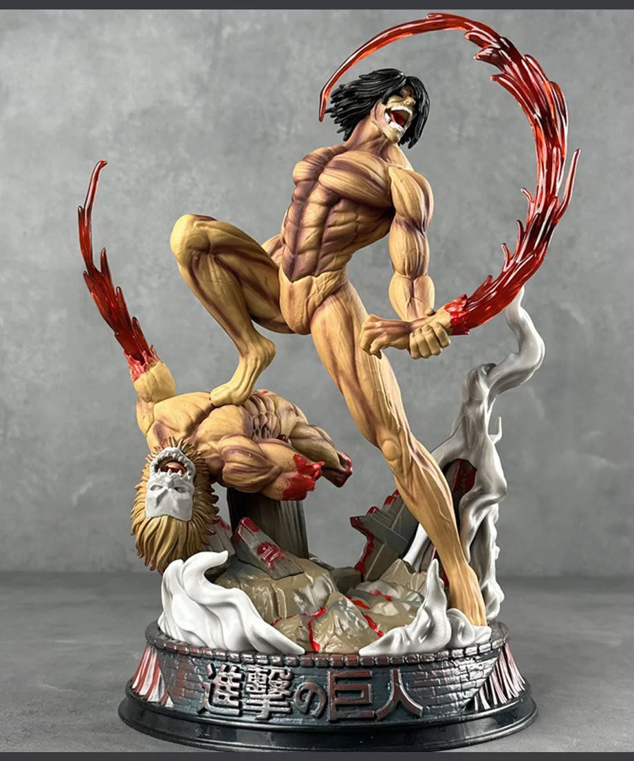 29cm Eren Jaeger Figure Manga Attack On Titan Anime Figures Jaeger Pvc Model Statue Doll Collection Decoration Toys Gift