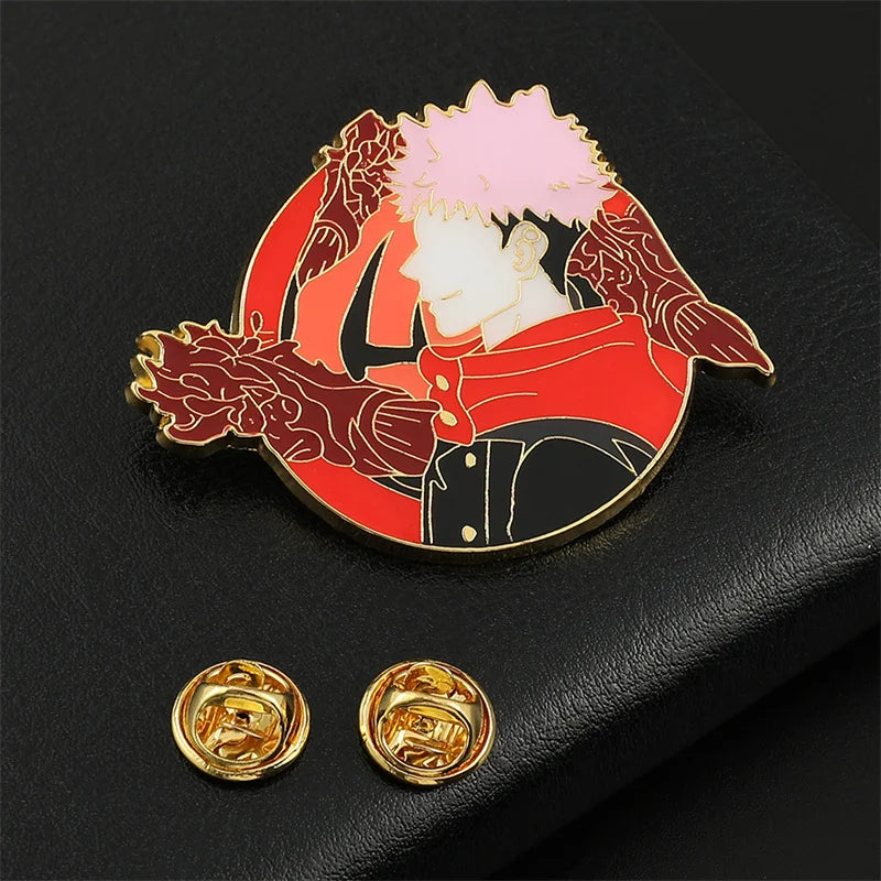 Anime Jujutsu Kaisen Badge Brooch Gojo Satoru Fushiguro Megumi Cosplay Metal Woman Man Pin Broochs Accessories