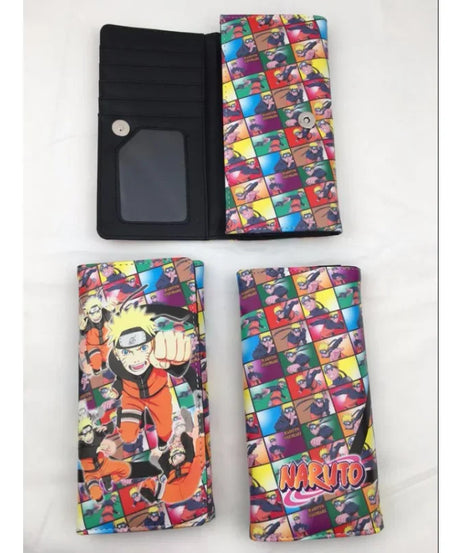 Naruto Sasuke Men Wallets Fashion Money Bag Zipper Coin Purse Female Purse Card Holder Multilayer Capacity Storage Bag Gift New