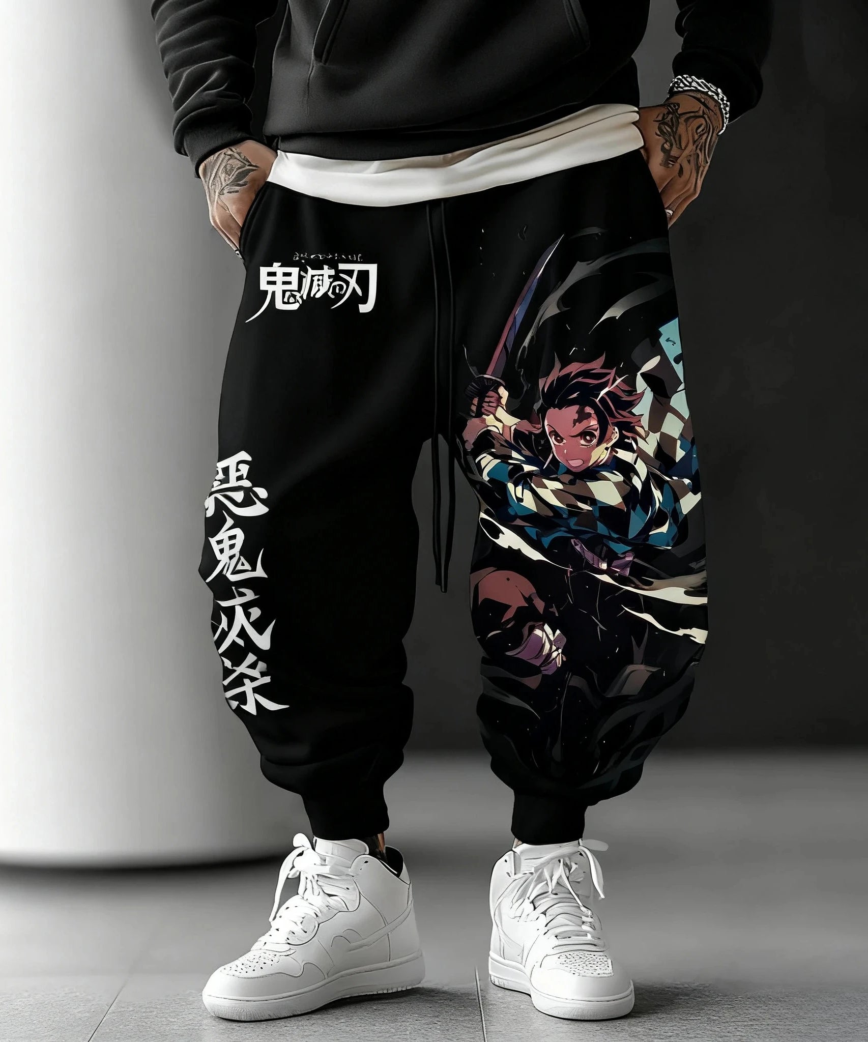 Demon Slayer Anime Men Sweatpants Print Loose Sports Pants Streetwear Casual Hip Hop Autumn Fashion Y2k Clothes