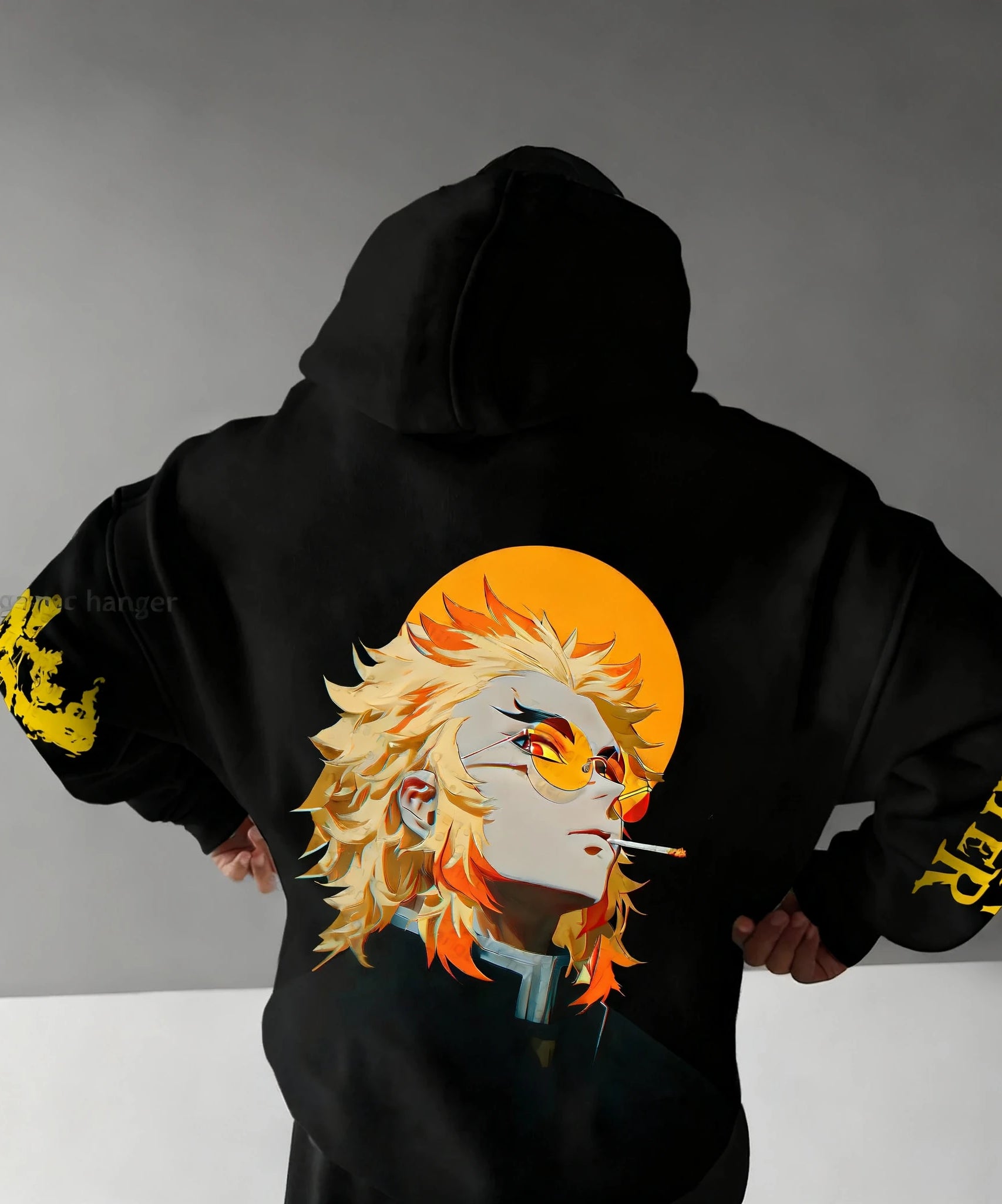 Demon Slayer Anime Autumn/Winter Men's New Rengoku Kyoujurou Printed Loose Casual Harajuku Parent Child Sweater Top