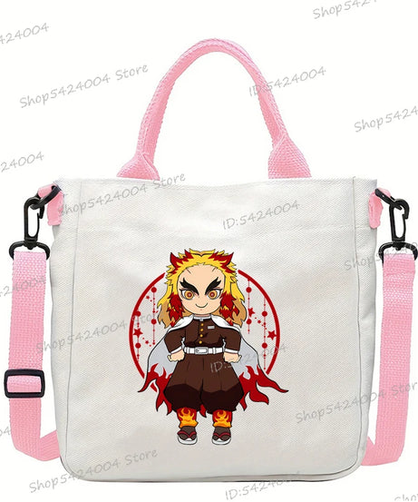 Demon Slayer Crossbody Bag – Rengoku & Tengen Graphic Print Shoulder Bag