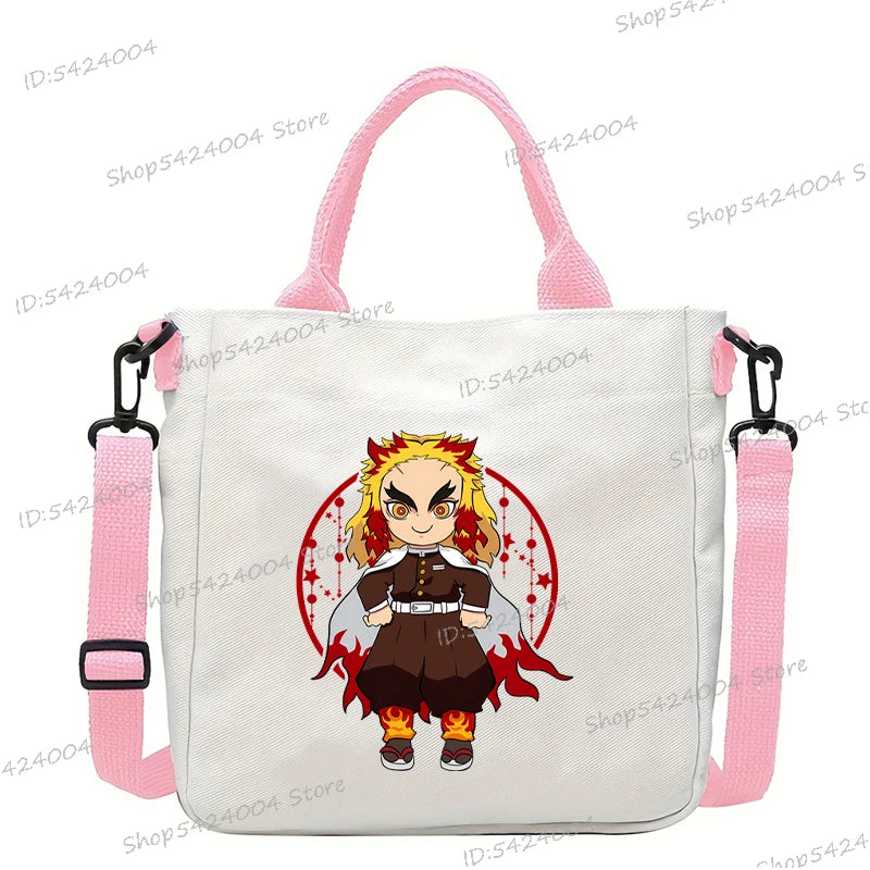 Demon Slayer Crossbody Bag – Rengoku & Tengen Graphic Print Shoulder Bag