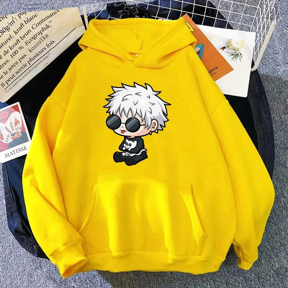 Anime Jujutsu Kaisen Gojo Satoru Cute Chibi Hoodie – Unisex Oversized Graphic Sweatshirt 5