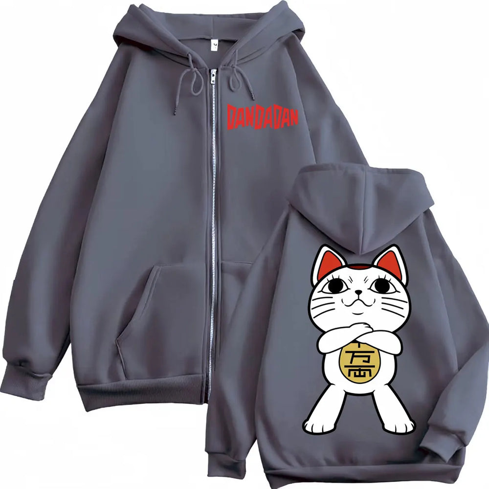 Anime Dandadan Turbo Granny Graphic Zipper Hoodie – Men & Women Zip-Up Sweatshirt 4
