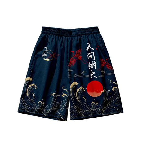 Japanese Anime Crane Men Women Casual Short Pants Cosplay Costume Summer Shorts Fashion Hip hop Tight Shorts Biker Shorts