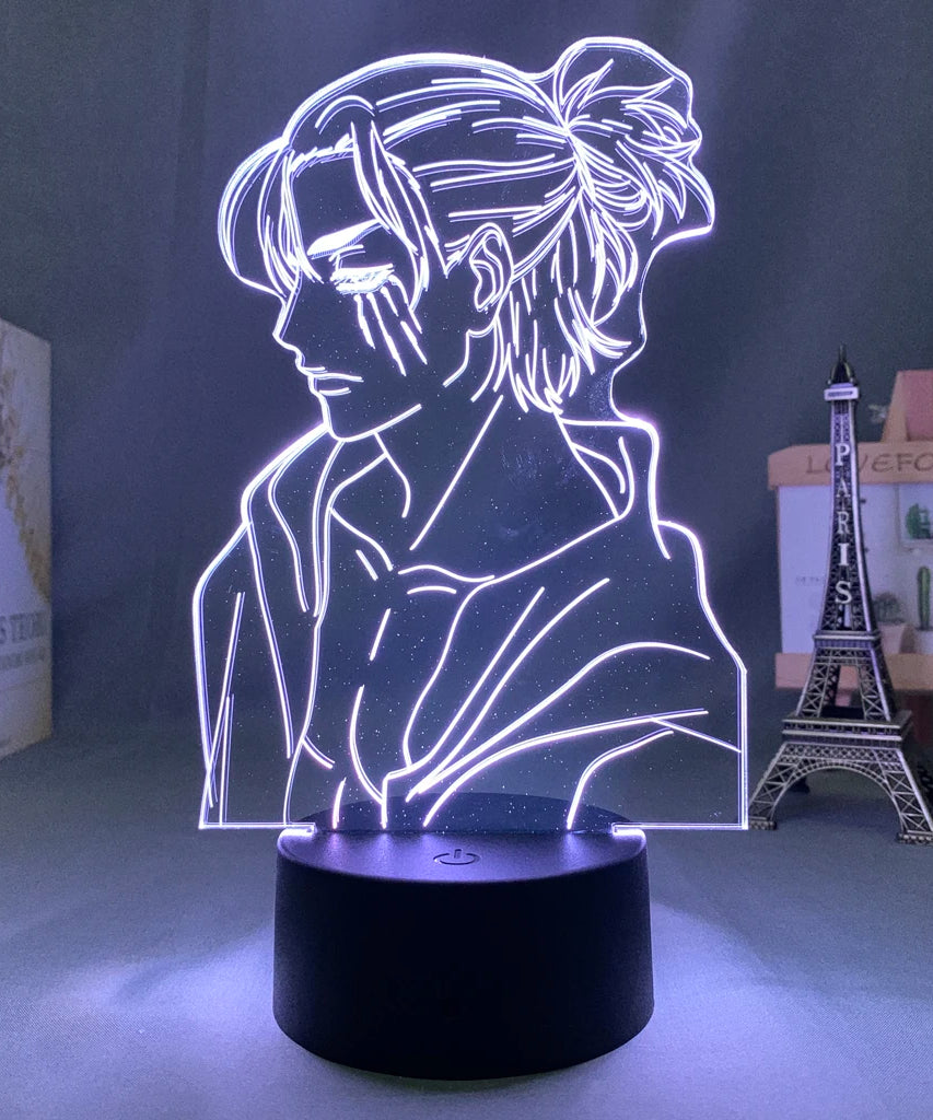 Anime 3D Lamp Attack on Titan Acrylic Luminous Stand Mikasa Ackerman Eren Yeager Action Figure For Kids Children Gifts