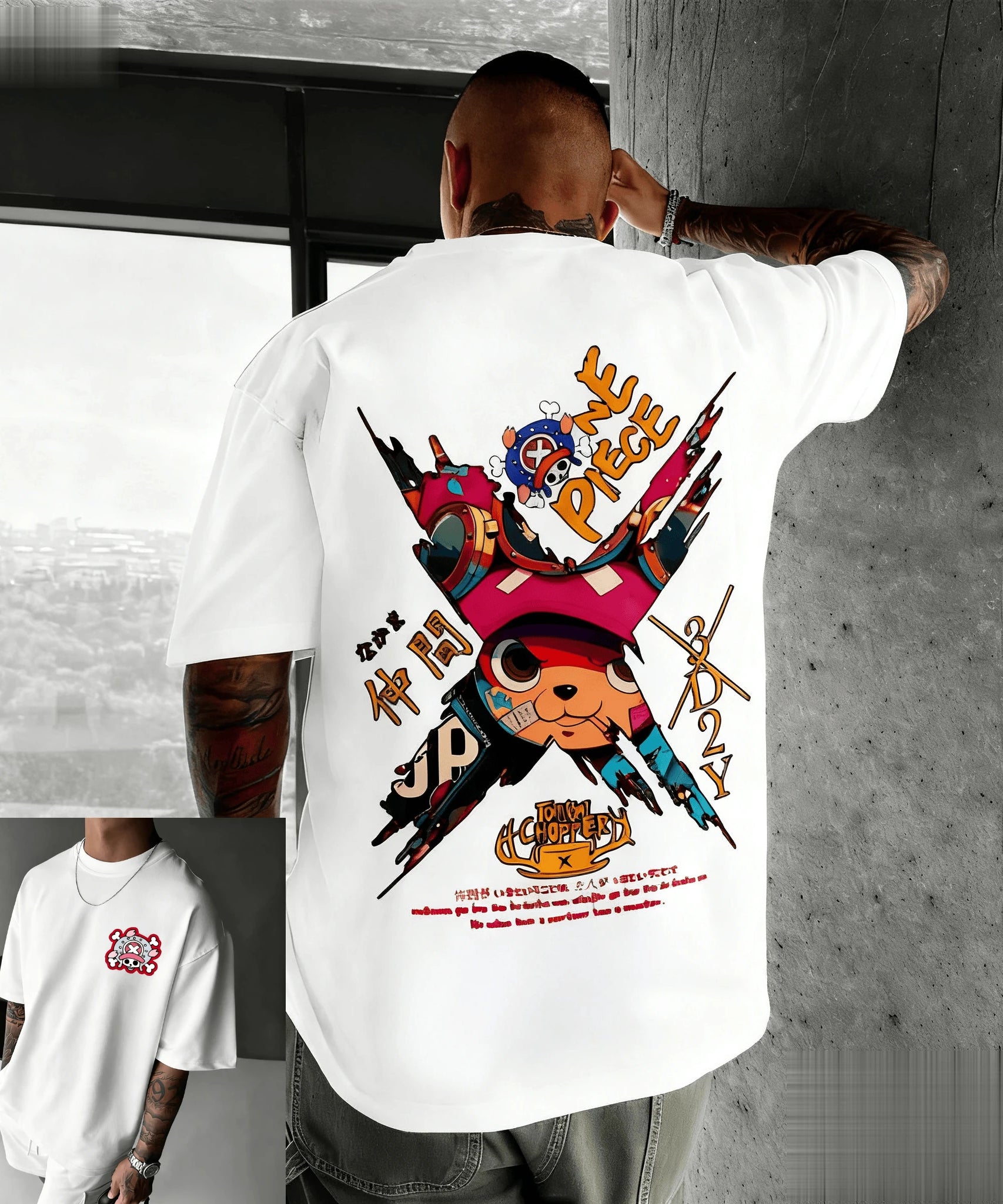 New One Piece Chopper Anime T Shirt Men Women Cotton Short Sleeve Tee Summer Cartoon Graphic Streetwear Casual Top Oversized Y2k