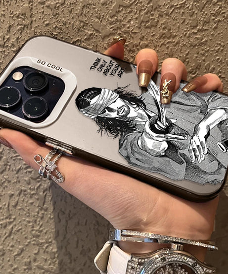 Comics Vagabond Samurai Case for iPhone SE4 16E 16 15 14 13 12 11 Pro Max XS X XR Plus 8 7 SE Plating Matte Cover