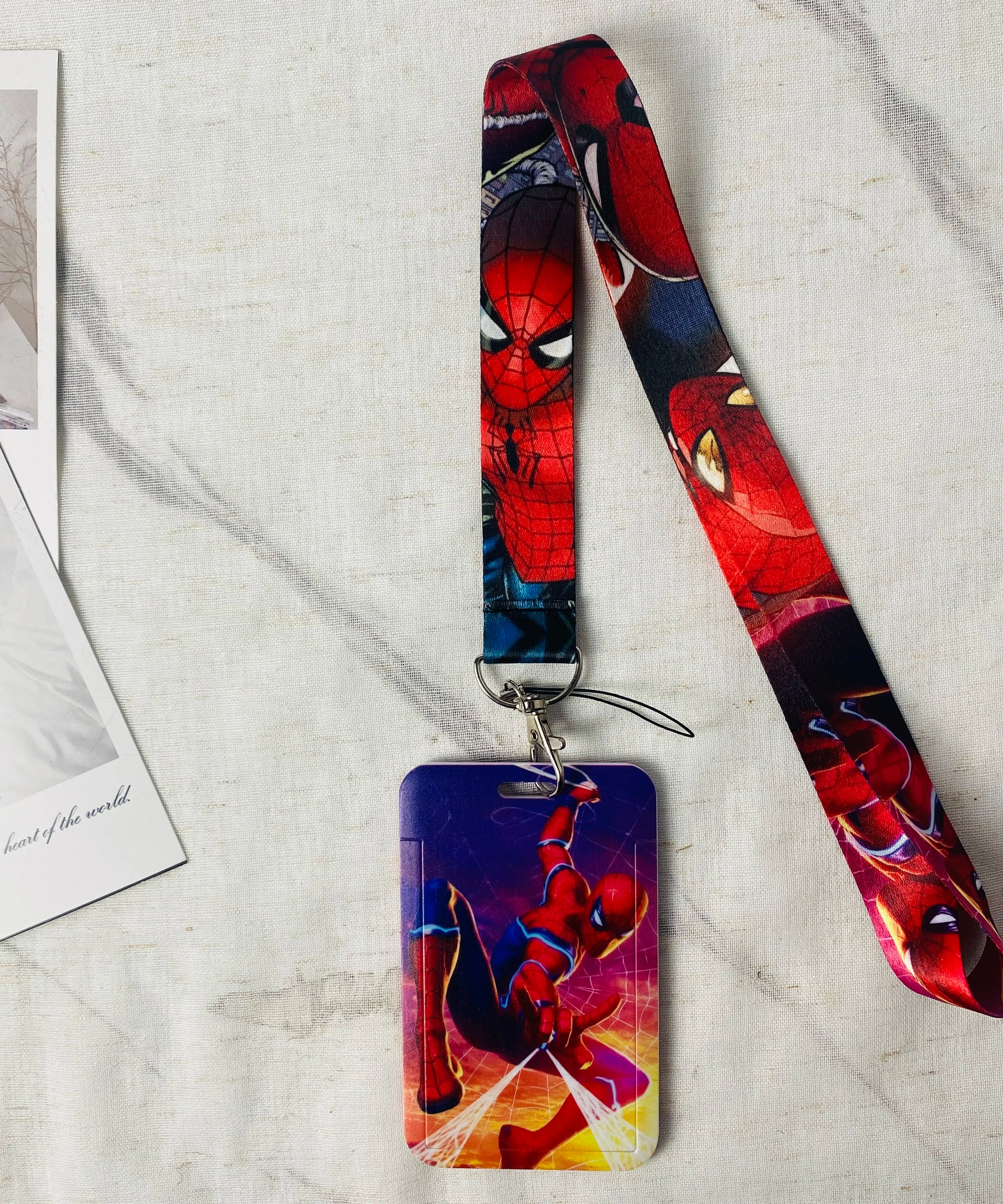 Anime Characters Card Holder Lanyard Keychain ID Credit Bus Card Cover Hang Rope Lariat Lanyard Key Rings Fans Gifts