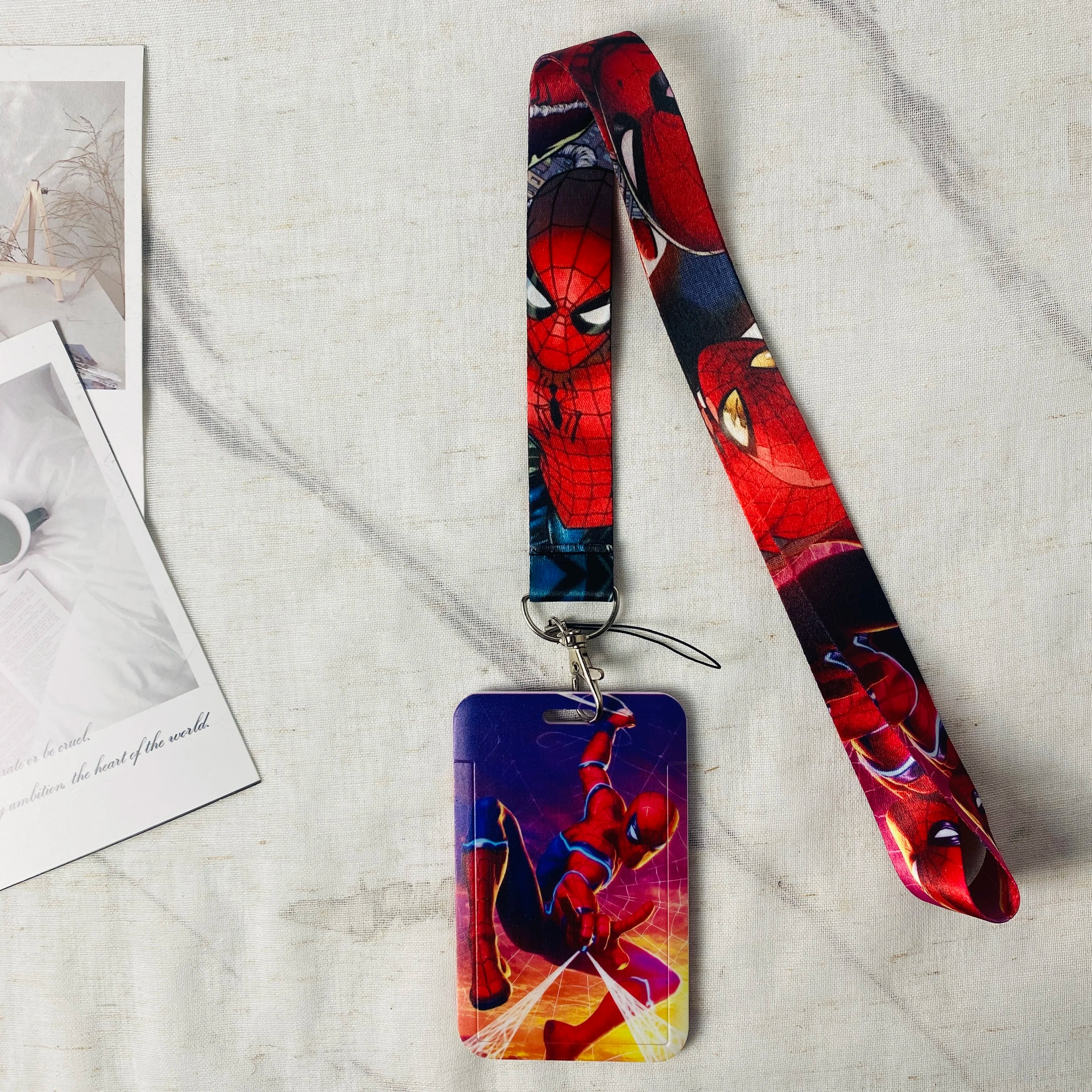 Anime Characters Card Holder Lanyard Keychain ID Credit Bus Card Cover Hang Rope Lariat Lanyard Key Rings Fans Gifts