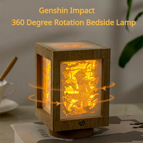 Genshin Impact 3D LED Night Light Xiao - 360° Rotating Lamp