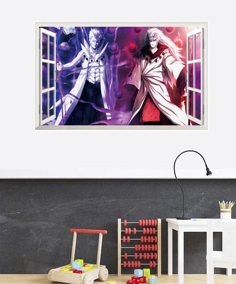 Naruto 3D Stereoscopic Wall Sticker Personality Naruto Student Dormitory Poster Wallpaper Self Adhesive Interior Decoration
