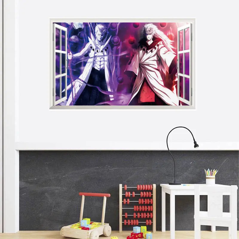 Naruto 3D Stereoscopic Wall Sticker Personality Naruto Student Dormitory Poster Wallpaper Self Adhesive Interior Decoration