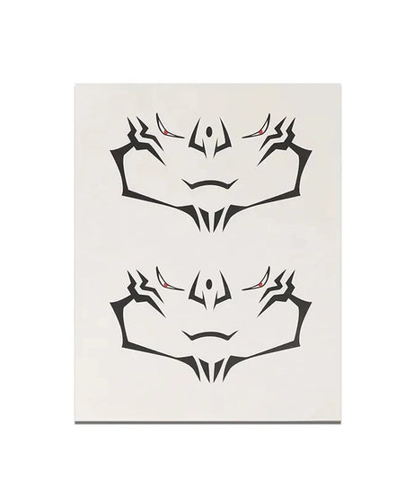 Anime Jujutsu Kaisen Ryomen Sukuna Full Body Tattoo Cosplay Waterproof Sticker Halloween Masquerade Fake Tattoo Stickers Prop