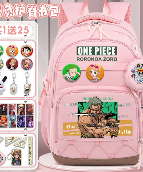 One Piece Luffy Backpack – Large Canvas School & Travel Bag