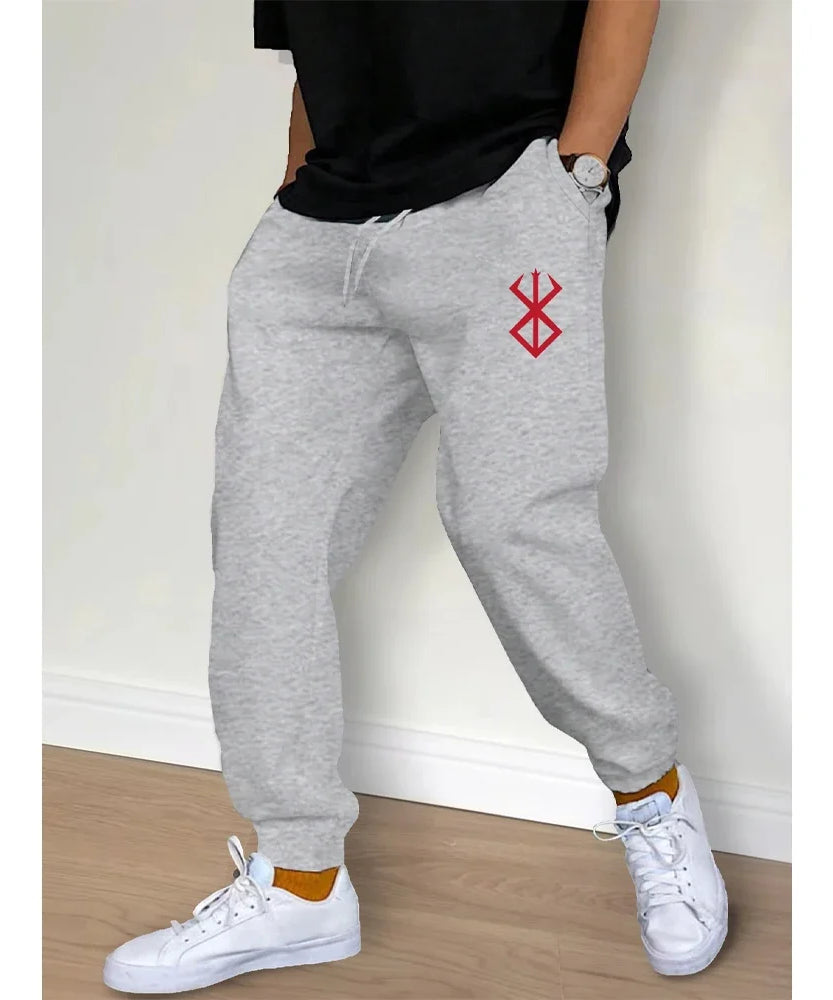 Men's Fashion Pants Spring Autumn Fleece Casual Sweatpants Sports Joggers Workout Gym Fitness Trousers Women Loose Men Clothing