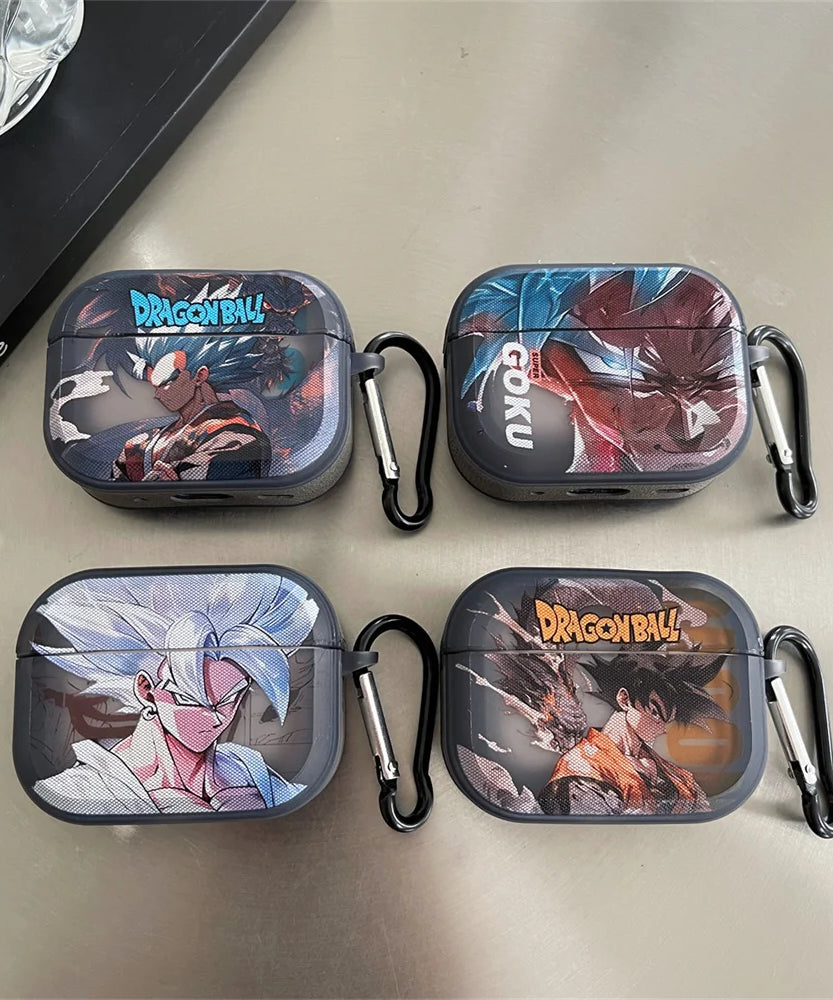 Anime Dragon Ball Goku Vegeta Earphone Case for Airpods 2nd 3rd Pro2 4th 2024 Wireless Bluetooth Headset Protective Cover