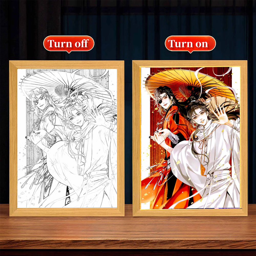 Heaven Official's Blessing LED Light Frame — Hua Cheng & Xie Lian Lamp 7