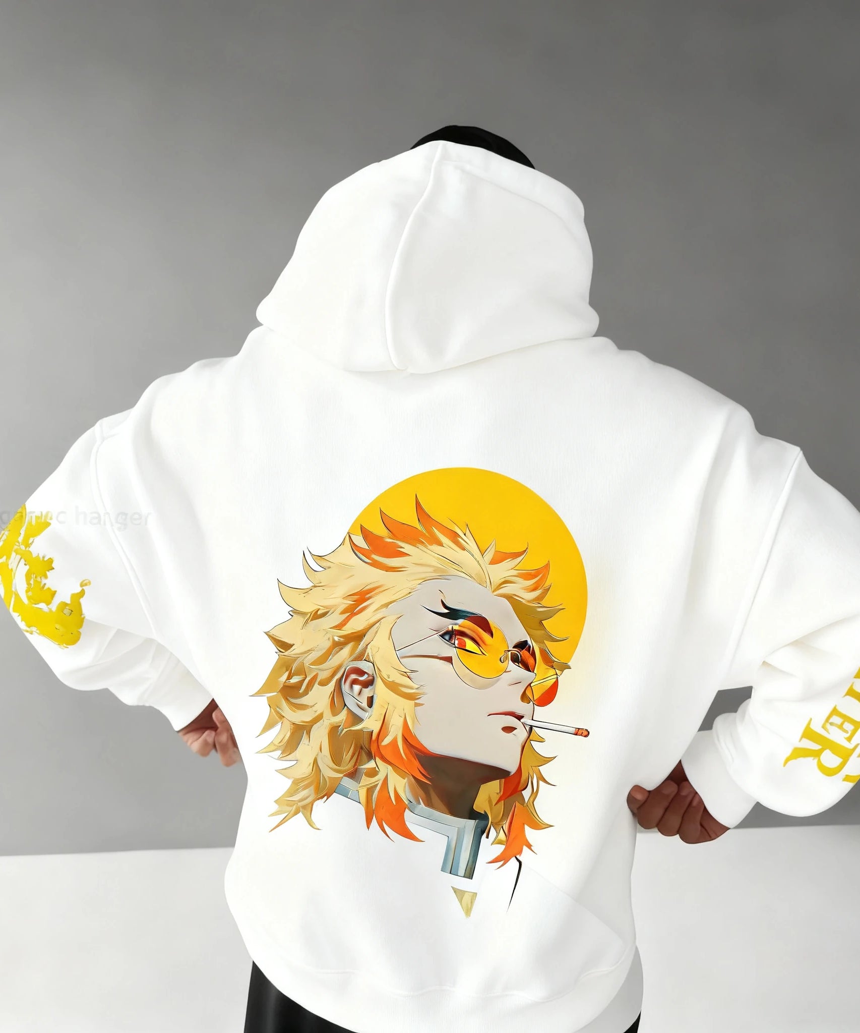 Demon Slayer Anime Autumn/Winter Men's New Rengoku Kyoujurou Printed Loose Casual Harajuku Parent Child Sweater Top