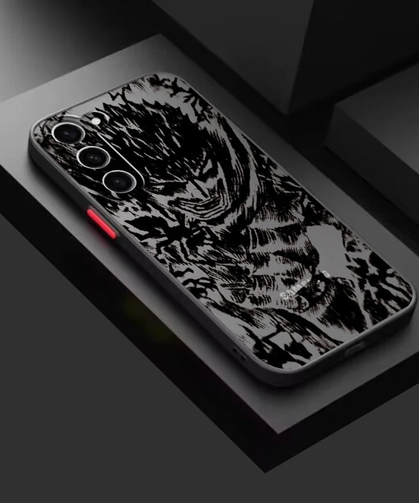 Berserk Anime Frosted Art Case – Samsung Galaxy S24–S8 Plus | Ultra | FE | 5G