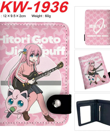 BOCCHI THE ROCK! Anime Yamada Ryo Synthetic Leather Short Men Wallet Gotoh Hitori Card Holder Purse