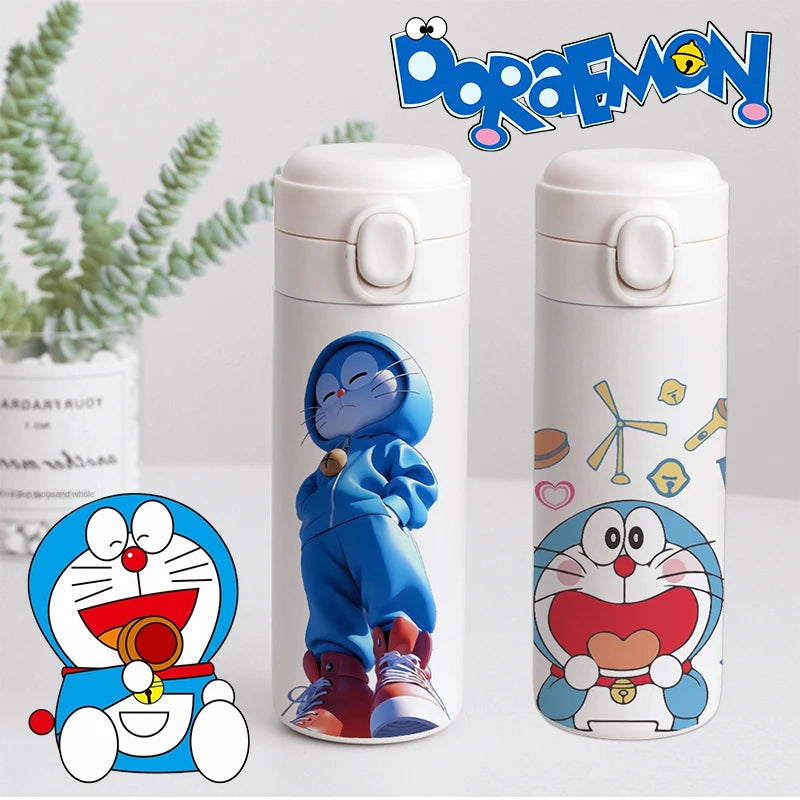 Doraemon Stainless Steel Thermos Mug – 400ml Insulated Cartoon Water Bottle