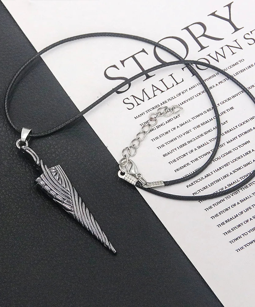 Game Hollow Knight Bone Nail Logo Necklace Jewelry Gift For Women Men Game Fans Alloy Metal Trinket Wholesale