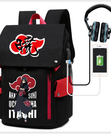 Naruto Anime Laptop Backpack – Large Capacity Travel & School Bag