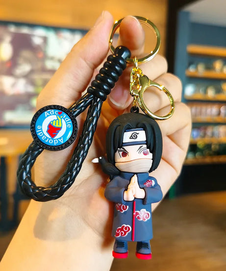 New Cute Japanese Anime Character Naruto 3D Keychain Couple Backpack Car Key Pendant Party Decoration Children's Gift