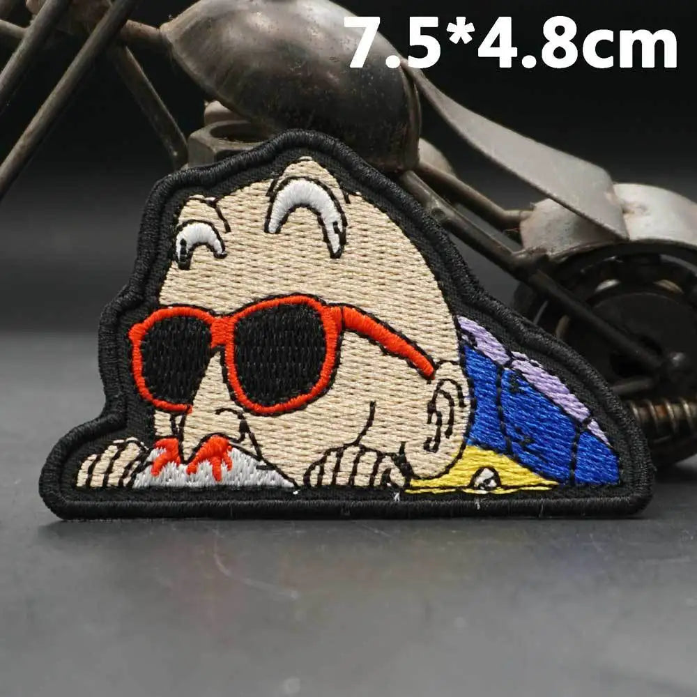 Dragon Ball Animation Peripherals Creative Kawaii Son Goku Vegeta Majin Buu Clothes Patches Embroidered Velcro Badges