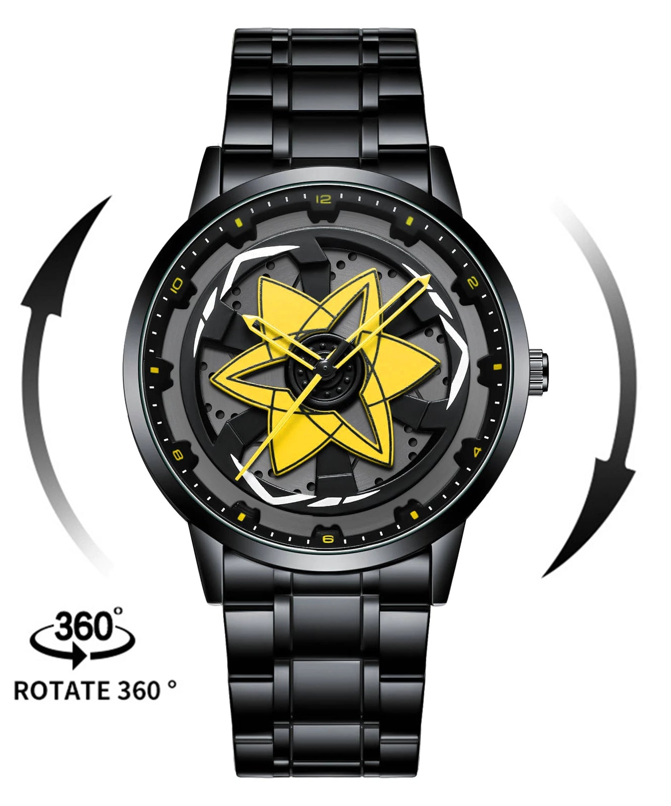Naruto Anime - Sharingan Rotary Dial Watch – 3D Anime Quartz Waterproof Men’s Luxury Watch