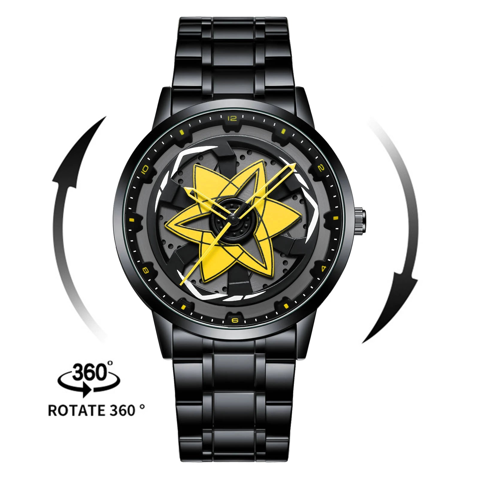 Naruto Anime - Sharingan Rotary Dial Watch – 3D Anime Quartz Waterproof Men’s Luxury Watch