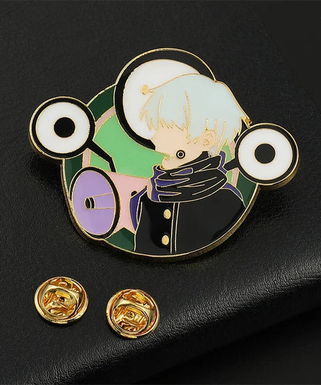 Anime Jujutsu Kaisen Badge Brooch Gojo Satoru Fushiguro Megumi Cosplay Metal Woman Man Pin Broochs Accessories