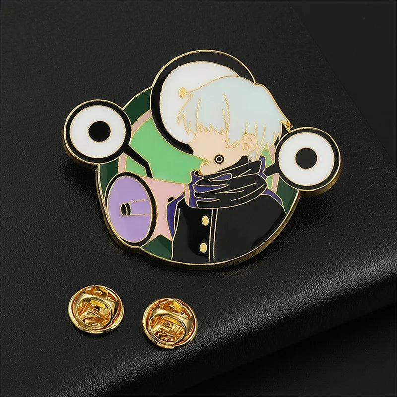 Anime Jujutsu Kaisen Badge Brooch Gojo Satoru Fushiguro Megumi Cosplay Metal Woman Man Pin Broochs Accessories